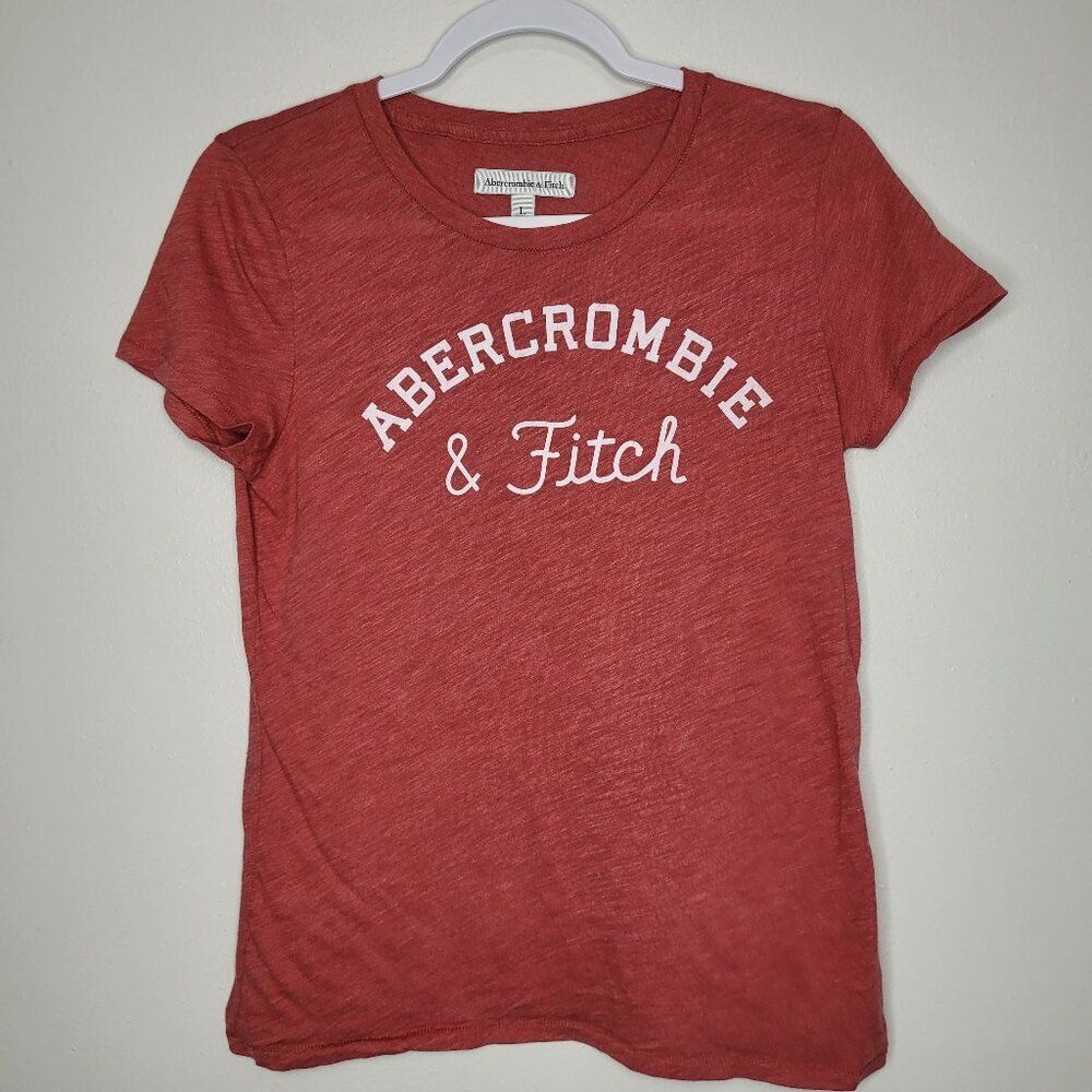 Y2k Abercrombie and Fitch red baby tee short sleeve thin shirt size large